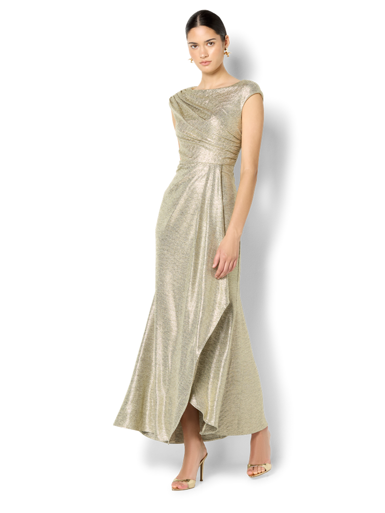 Beck Mink Metallic Maxi Dress