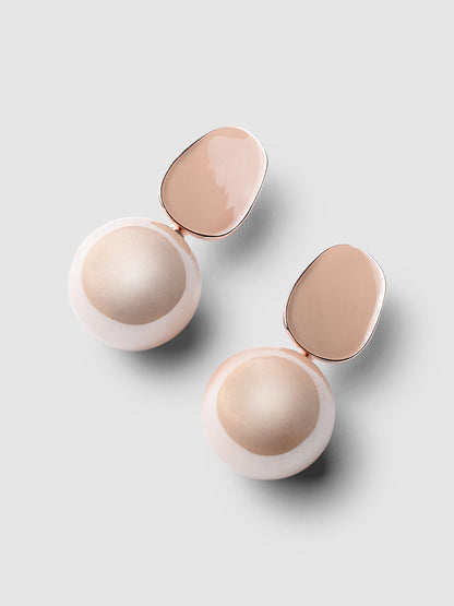 Cooper Pearl Drop Earrings