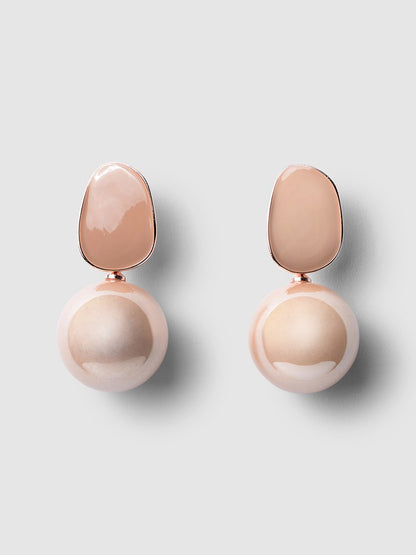 Cooper Pearl Drop Earrings
