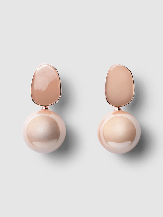 Cooper Pearl Drop Earrings