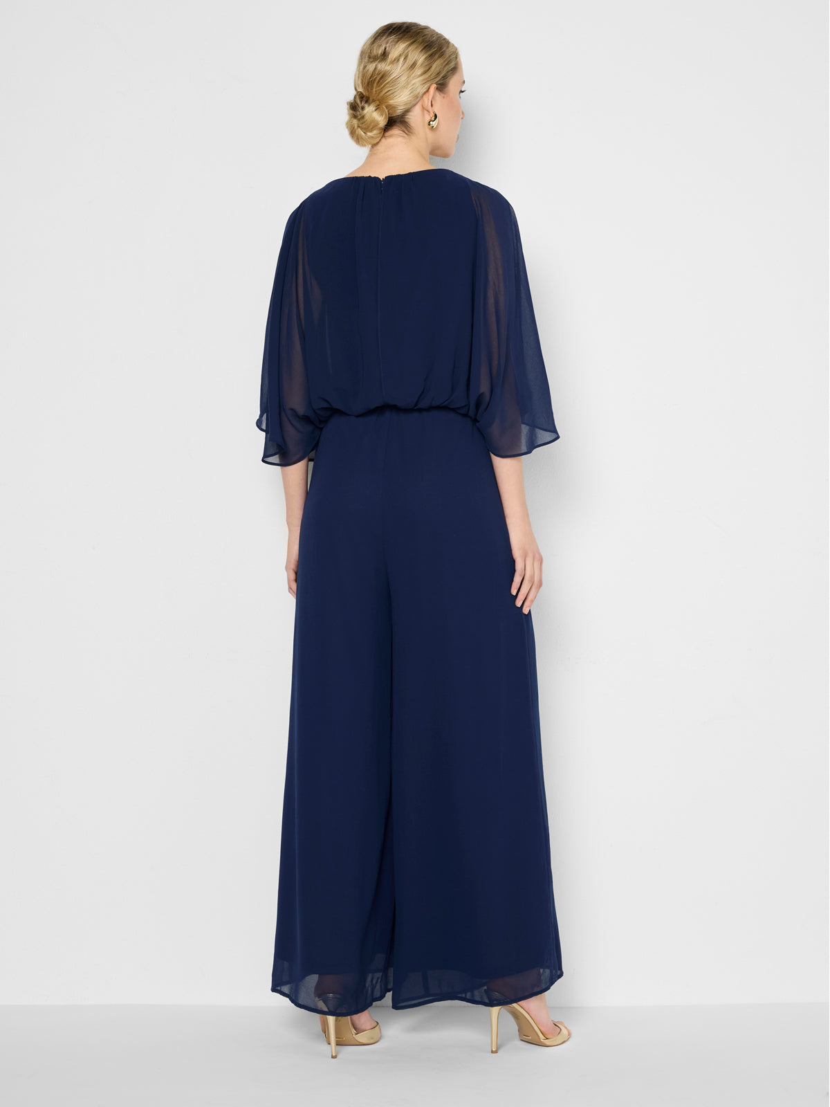 Carla Navy Georgette Jumpsuit