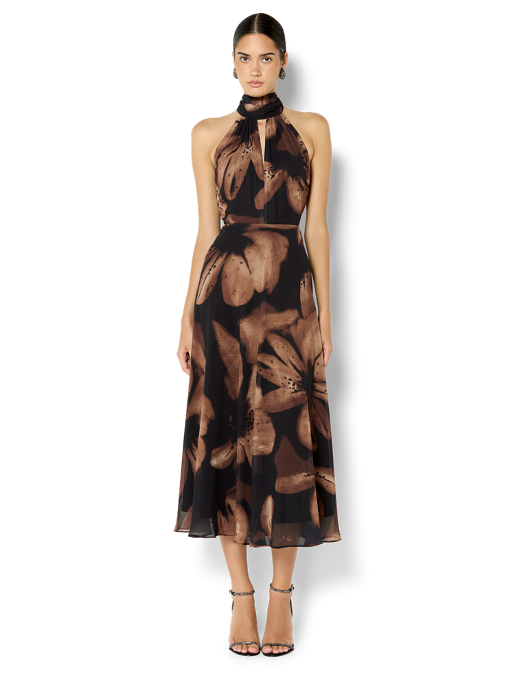 Charlotte Cinnamon Printed Dress