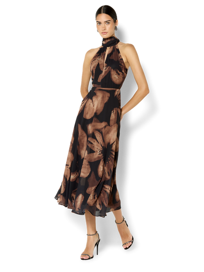 Charlotte Cinnamon Printed Dress