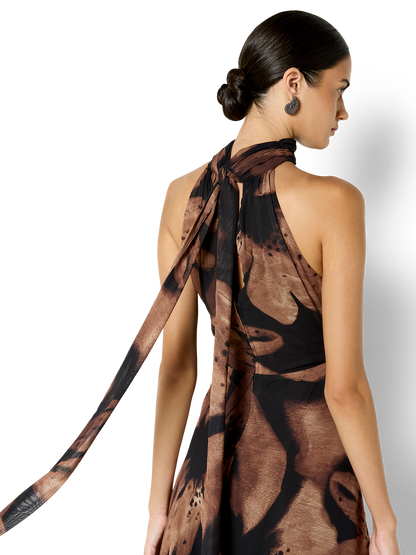 Charlotte Cinnamon Printed Dress