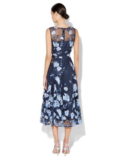 Clara Sky Blue Embroidered Dress