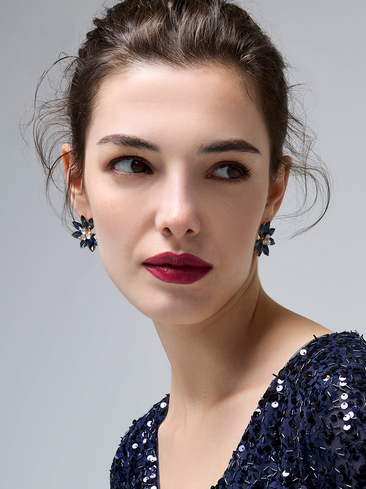 Denver Blue Crystal Earrings