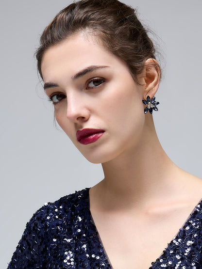 Denver Blue Crystal Earrings