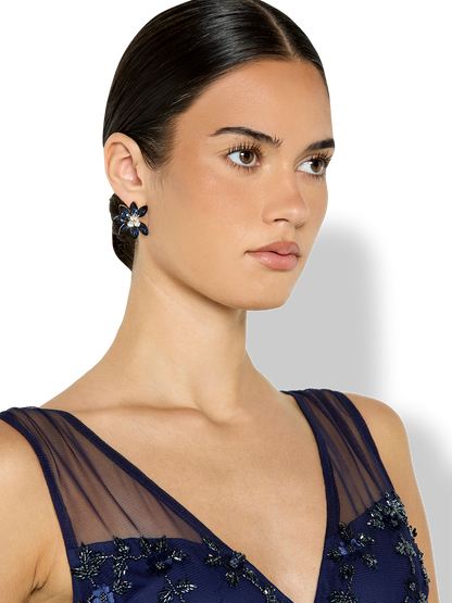 Denver Blue Crystal Earrings