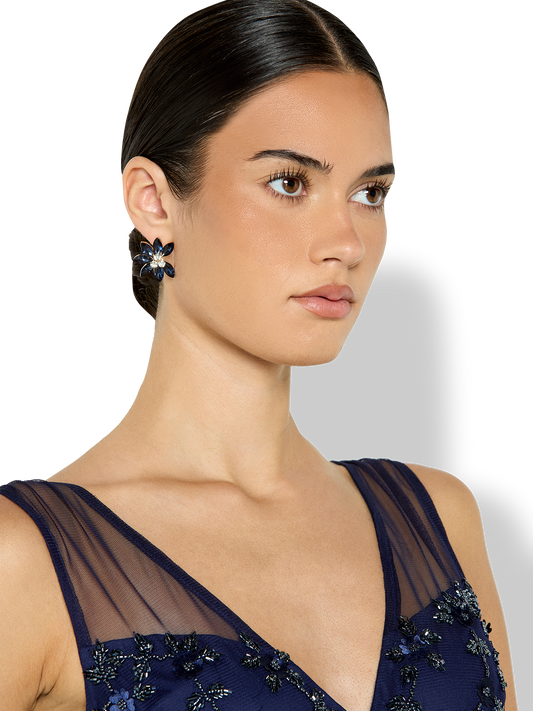 Denver Blue Crystal Earrings