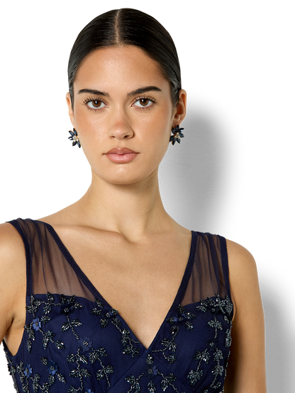 Denver Blue Crystal Earrings