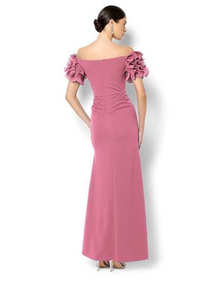Diana Pink Ruffle Sleeve Gown
