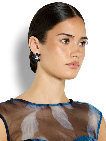 Denver Blue Crystal Earrings
