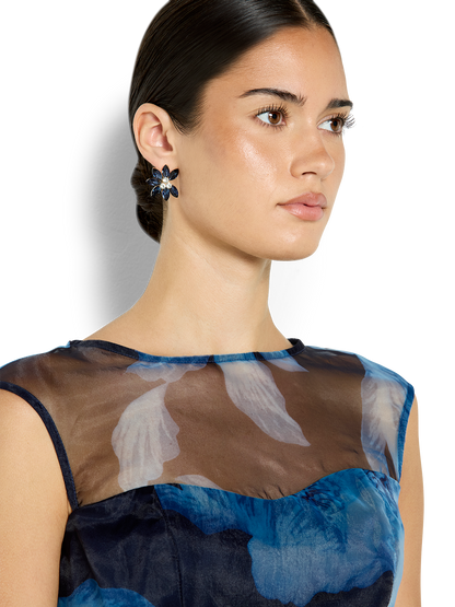 Denver Blue Crystal Earrings