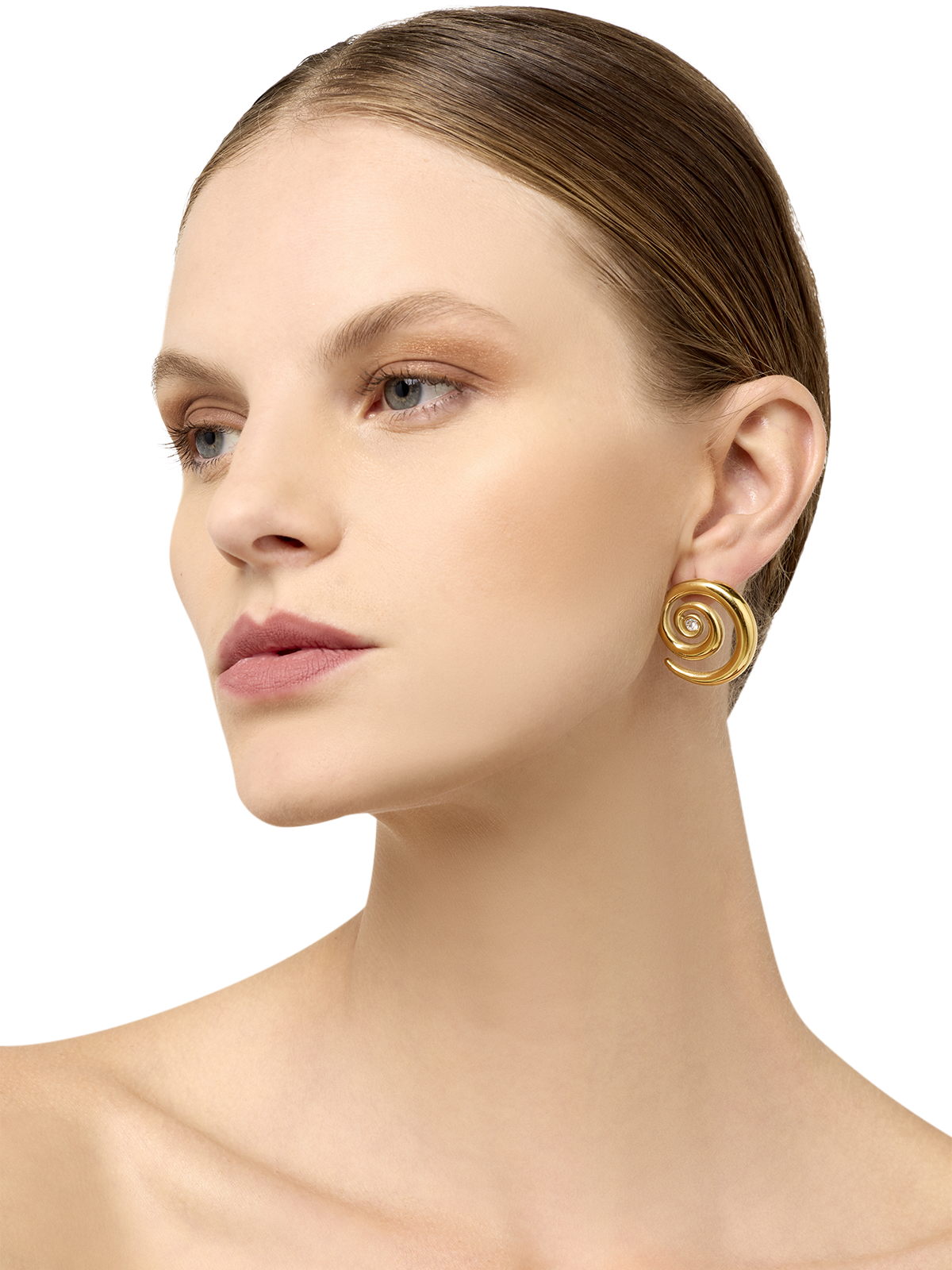 Dove Gold Sprial Earrings