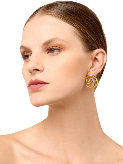Dove Gold Sprial Earrings