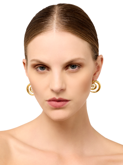 Dove Gold Sprial Earrings