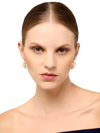 Helen Mink Cluster Earrings