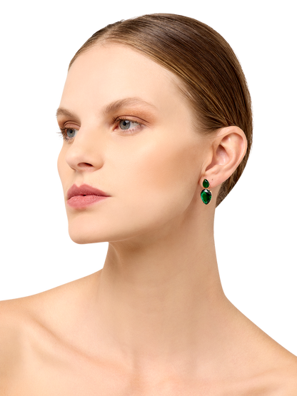 Sutton Emerald Crystal Earrings