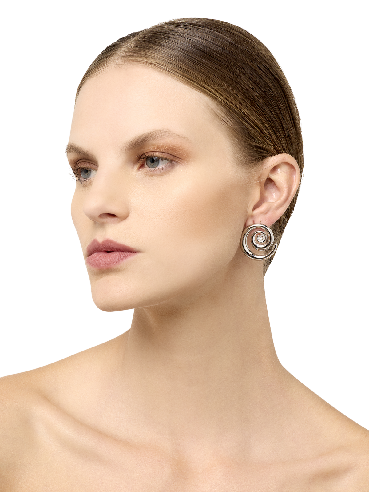 Dove Silver Spiral Earrings