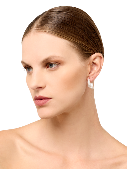 Cordelia Silver Crystal Earrings
