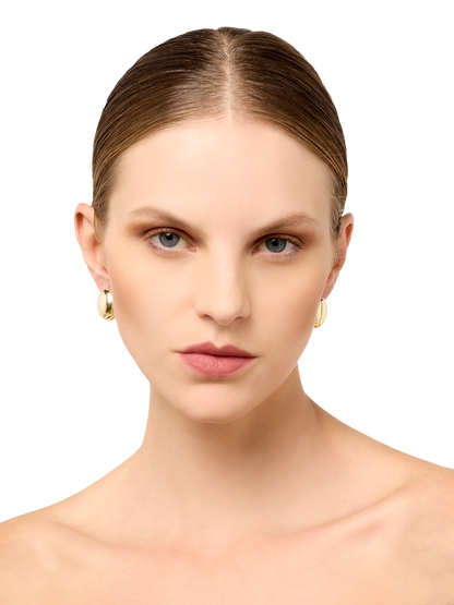 Bridy Gold Button Earrings