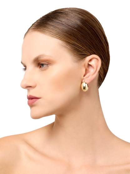 Bridy Gold Button Earrings
