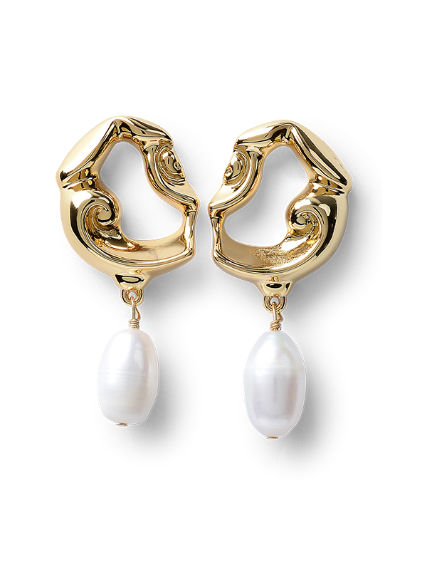 Eilish Gold Pearl Earrings