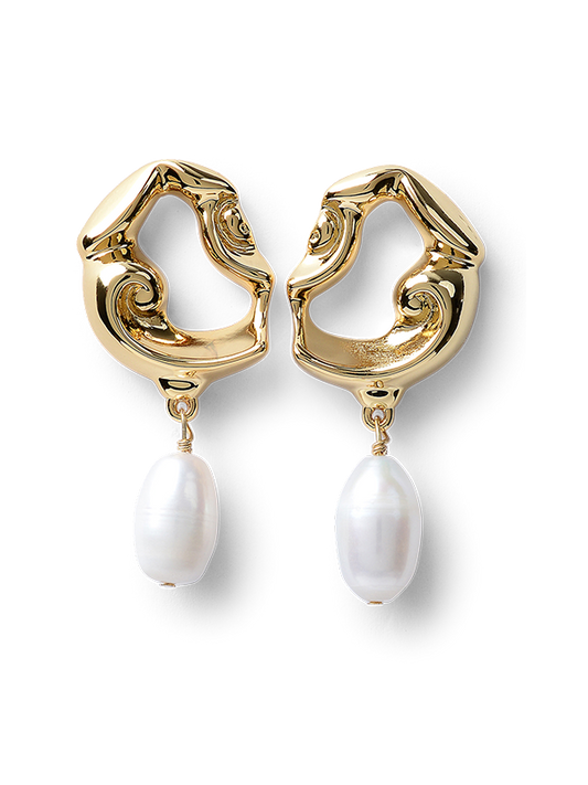 Eilish Gold Pearl Earrings