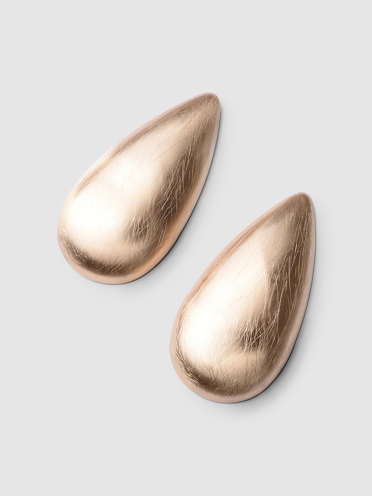 Elara Brushed Gold Metal Earrings