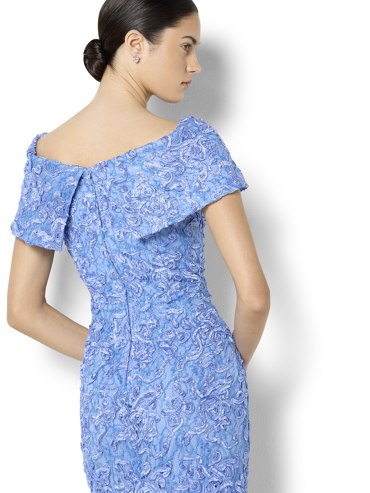 Emerson Sky Blue Off The Shoulder Gown