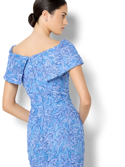 Emerson Sky Blue Off The Shoulder Gown