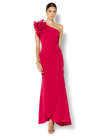 Elle Hot Pink One Shoulder Gown