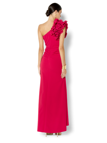 Elle Hot Pink One Shoulder Gown