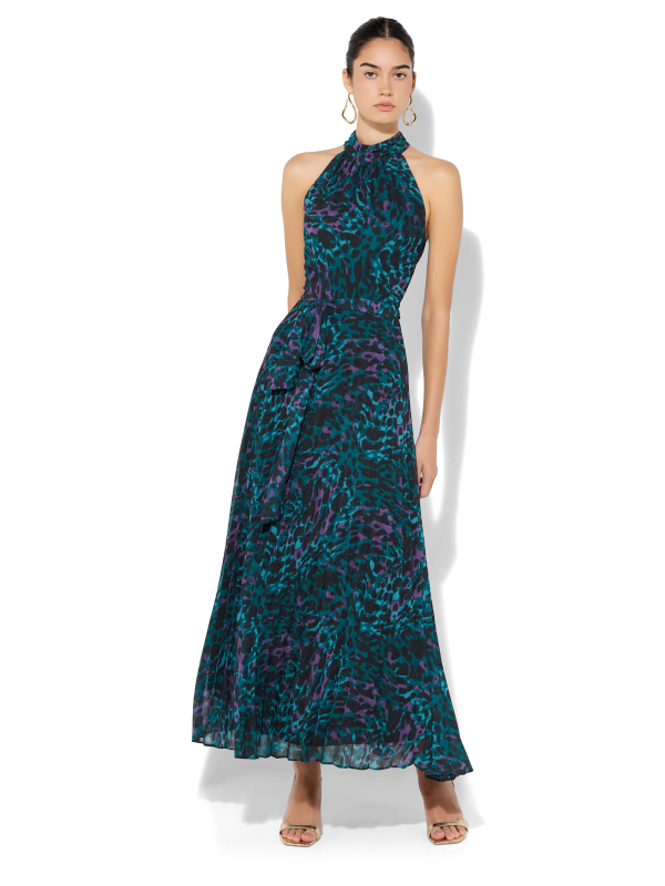 Fern Mystic Leopard Print Halter Dress