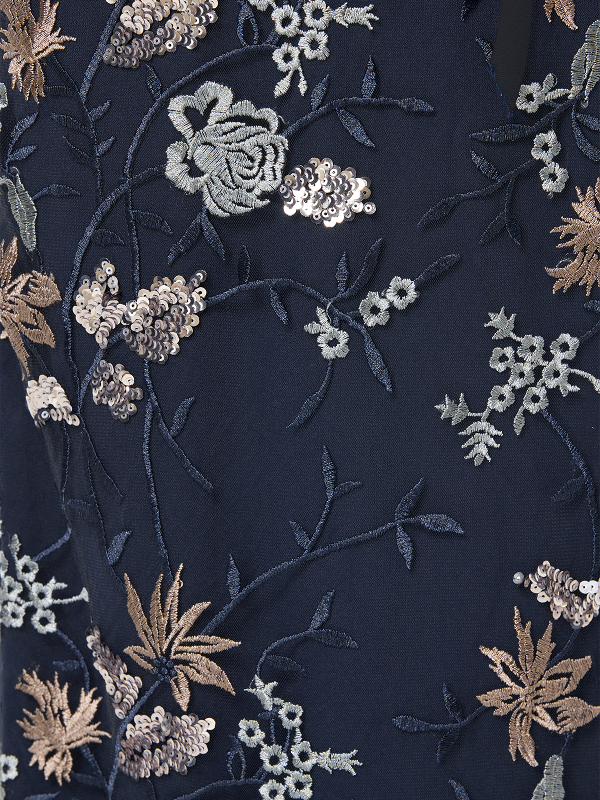 Florence Navy Embroidered Gown