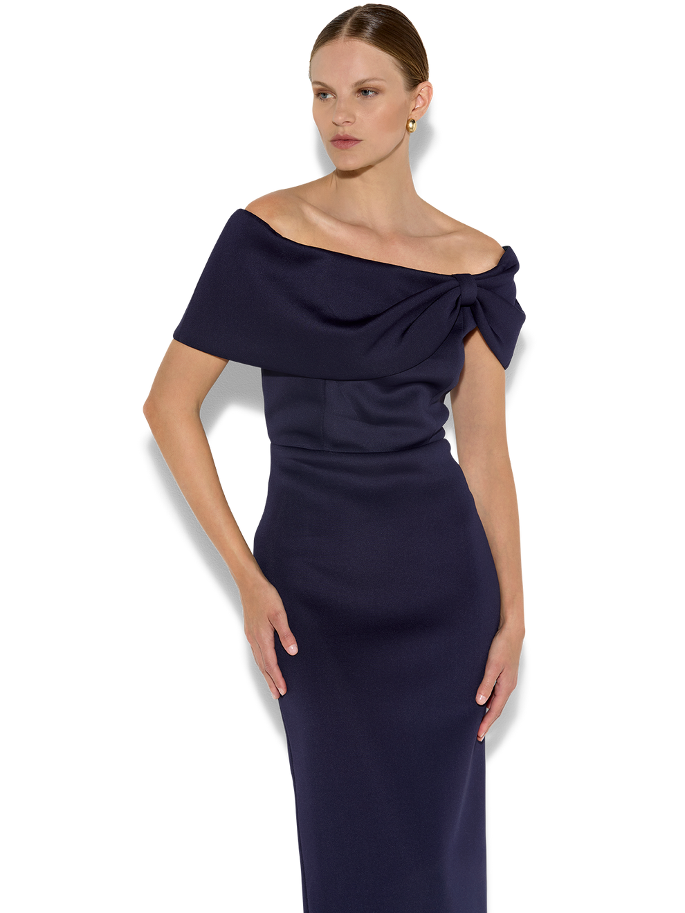 Finlay Navy Cocktail Dress - Montique Clothing