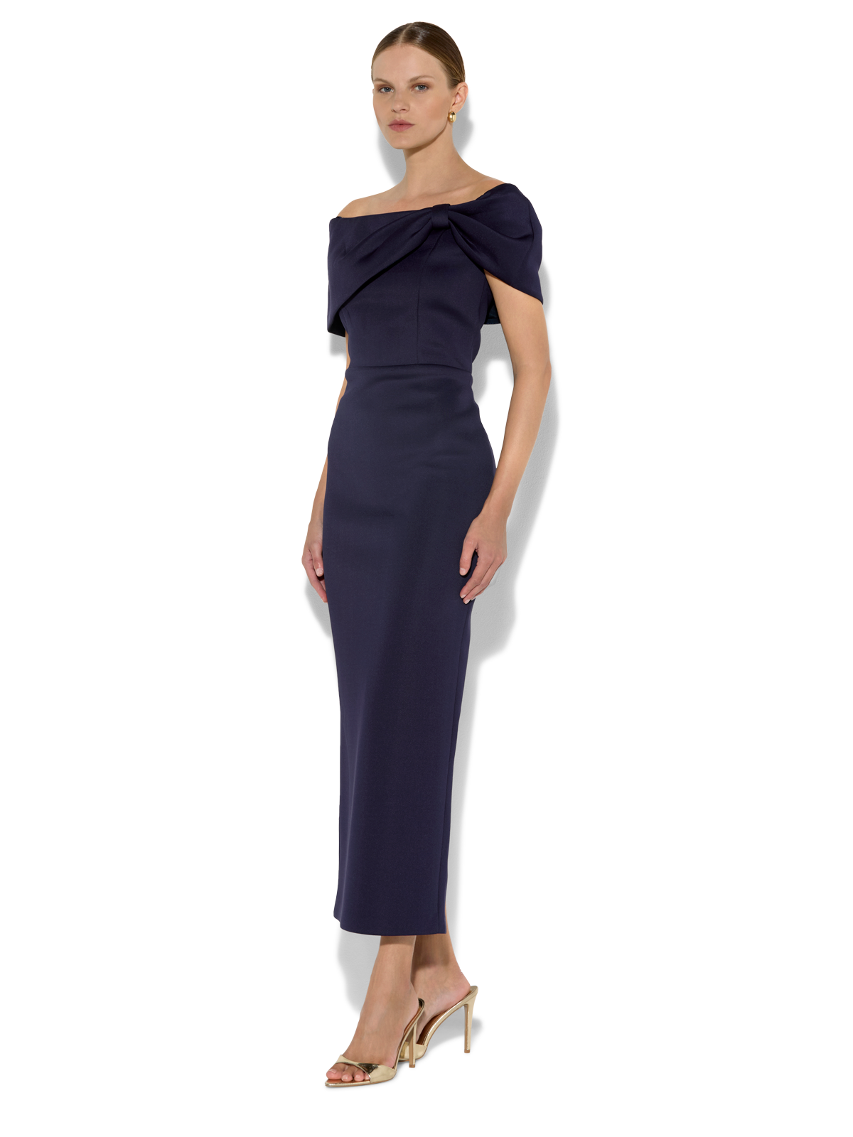 Finlay Navy Cocktail Dress - Montique Clothing