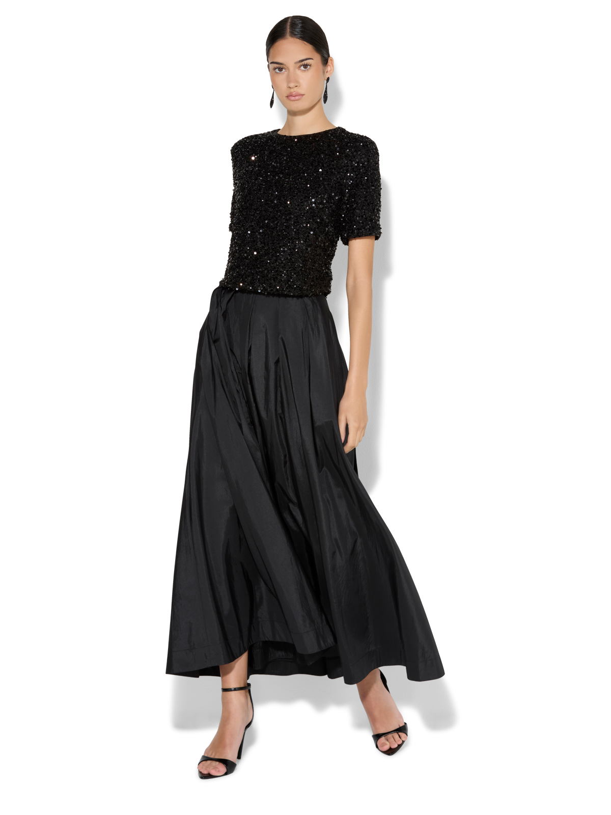 Ginger Black Sequin Top
