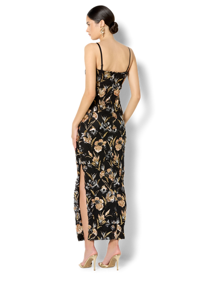 Harlow Black & Gold Sequin Gown