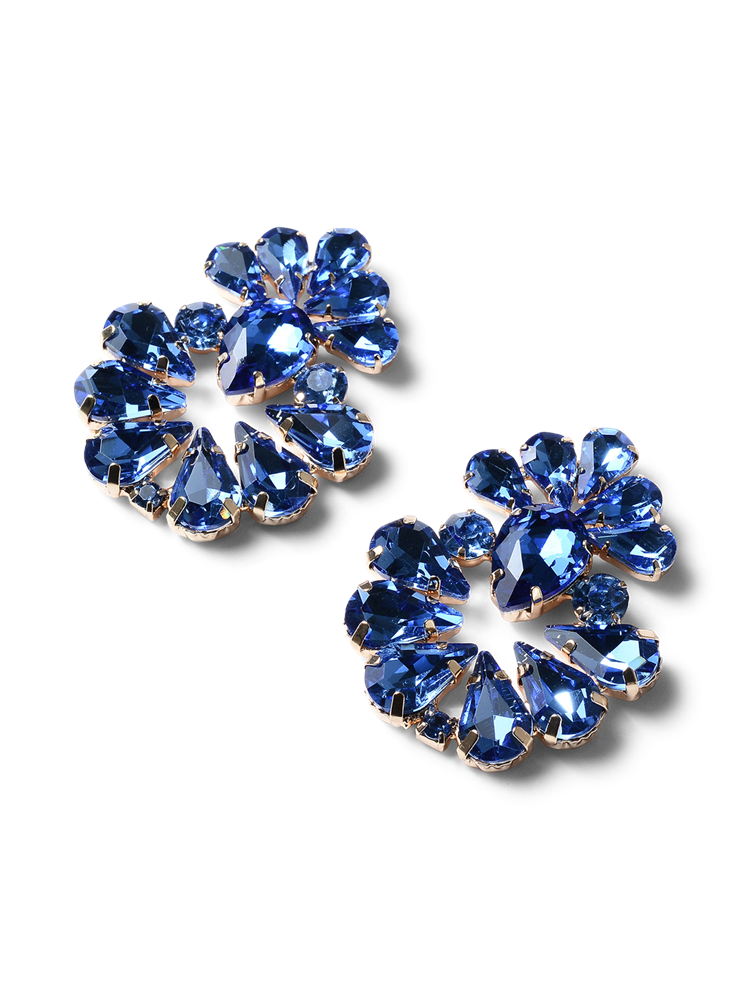 Hugo Blue Crystal Earrings
