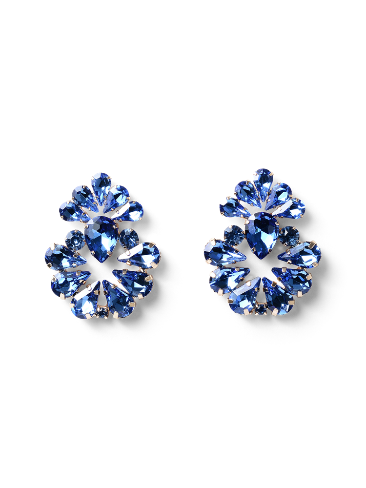 Hugo Blue Crystal Earrings