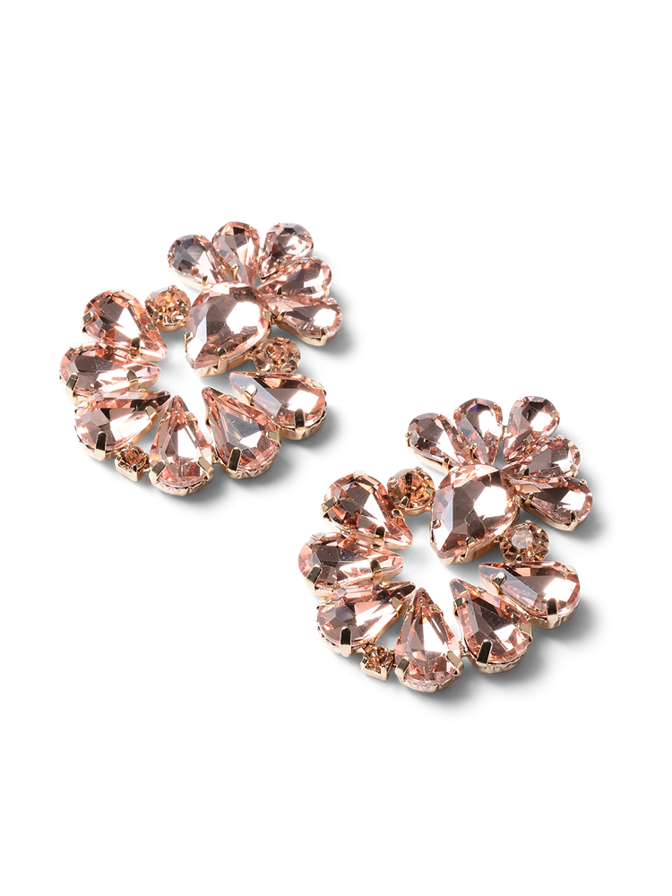 Hugo Rose Gold Crystal Earrings