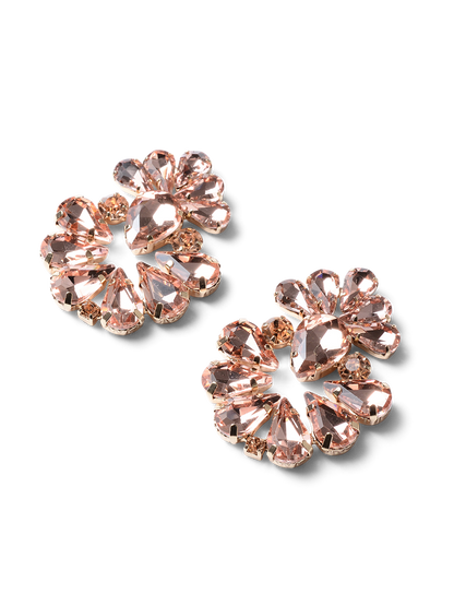 Hugo Rose Gold Crystal Earrings