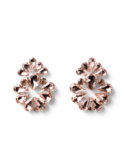 Hugo Rose Gold Crystal Earrings
