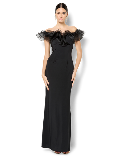 Jaslyn Black Off The Shoulder Gown