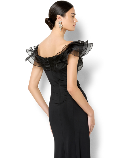 Jaslyn Black Off The Shoulder Gown