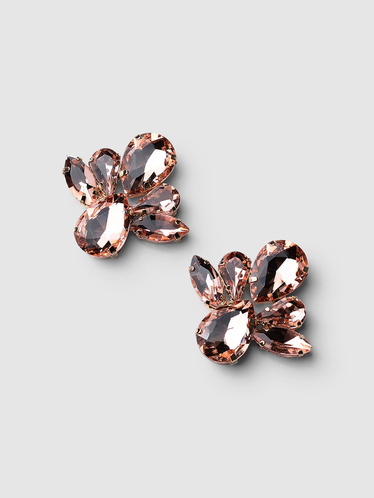 Josephine Rose Gold Crystal Earrings