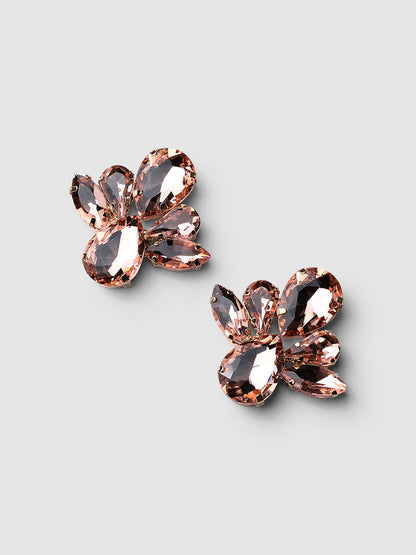 Josephine Rose Gold Crystal Earrings