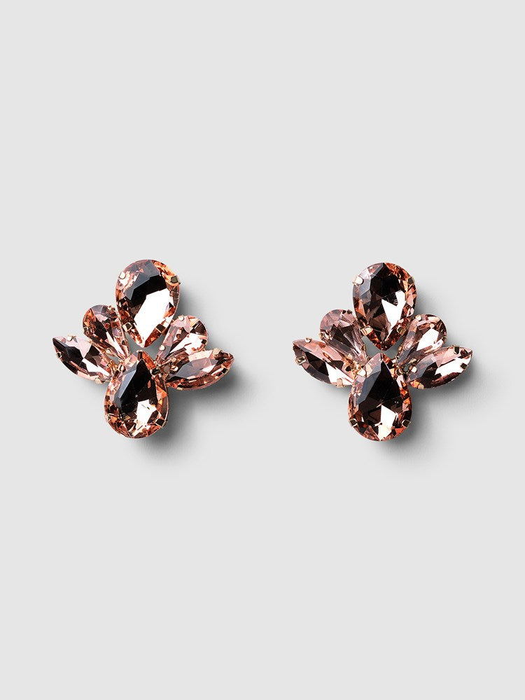 Josephine Rose Gold Crystal Earrings