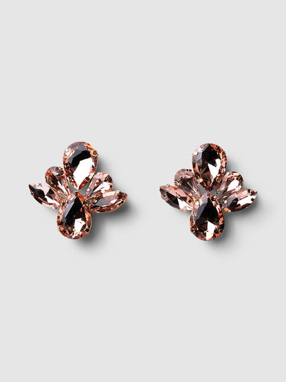 Josephine Rose Gold Crystal Earrings